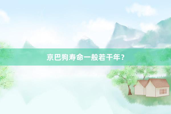 京巴狗寿命一般若干年？